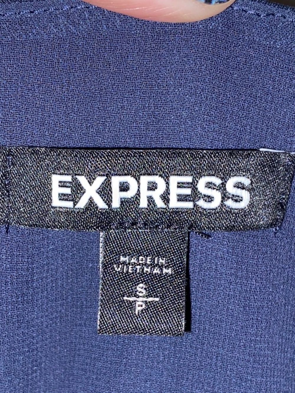 Express Navy Racerback Tank Top - Picture 3 of 4